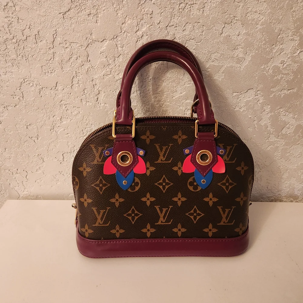 Louis Vuitton Monogram Canvas Bag - Brown and Purple Alma BB - Picture 2 of 12